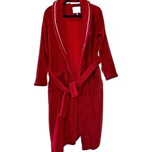 Victoria's Secret Bath Robe Red Plush Cozy Size S/P